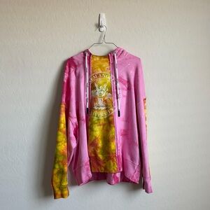 Palm Angle Pink Hooded Sweatshirt Sz. XL